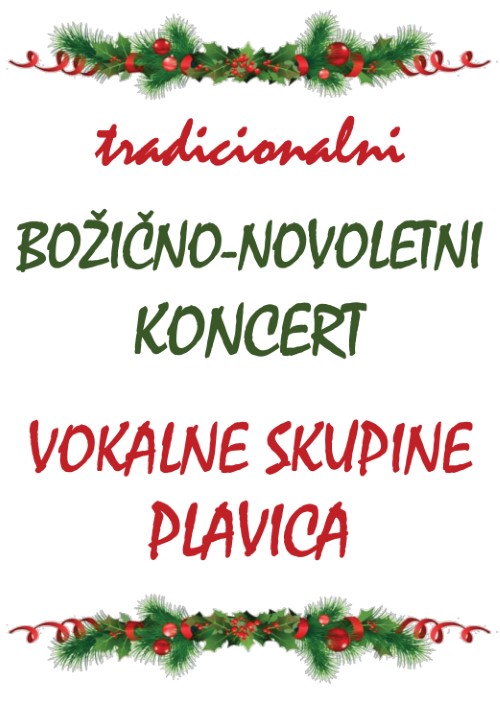 Božično-novoletni koncert Vokalne skupine Plavica