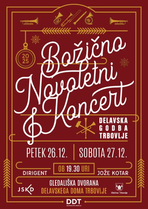Božično-novoletni koncert Delavske godbe Trbovlje