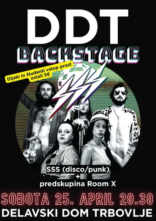 Backstage koncert: SSS s predskupino Room X